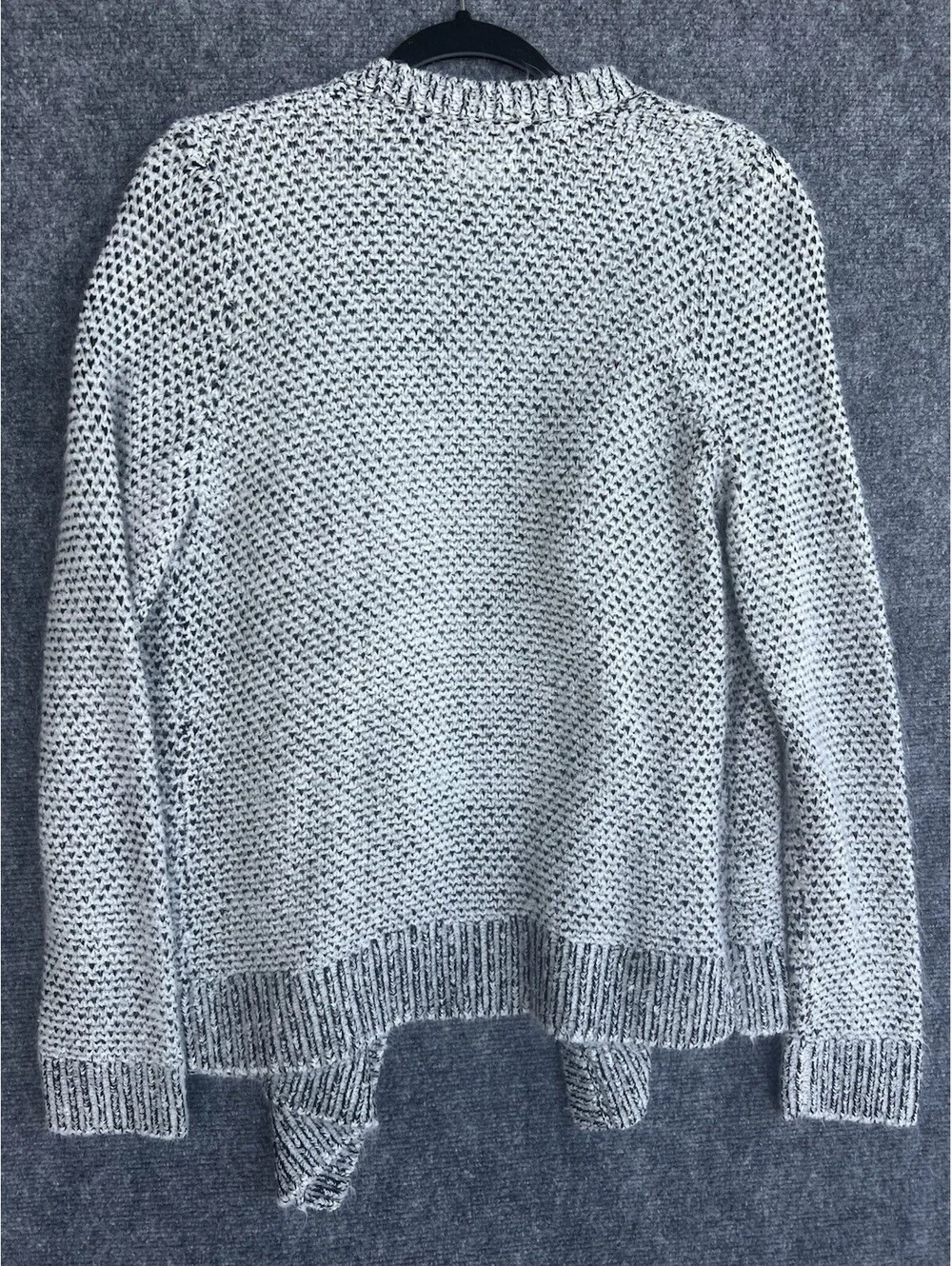 Lou & Grey Size Medium Contrast Cardigan Sweater Acrylic Wool Blend.
